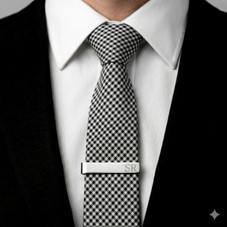 Handcrafted 925 Silver Personalized Engraved Tie Bar